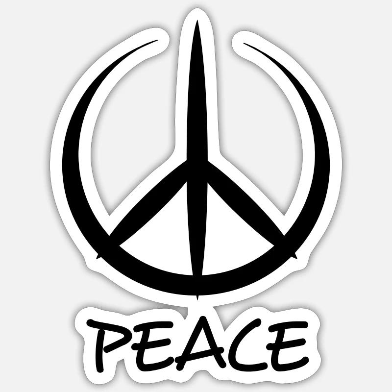 Peace - Sticker size S (10 x 10 cm) - white matte