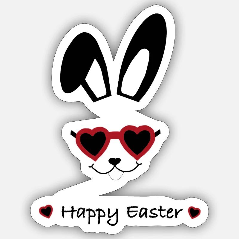 Happy Easter Sticker Größe S (10 x 10 cm)