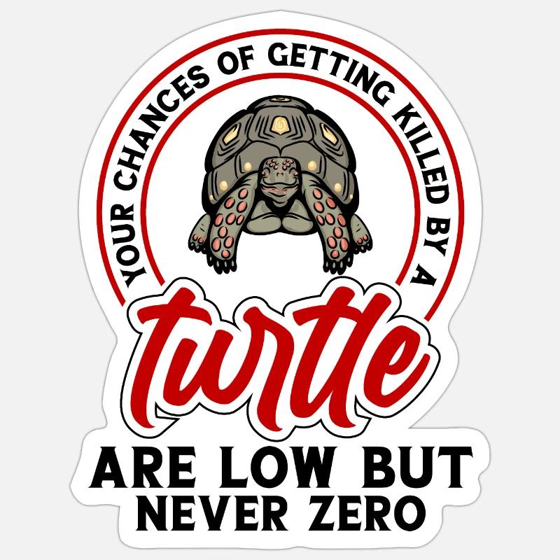 Turtle Lovers Turtle Pet - Sticker size S (10 x 10 cm) - white matte