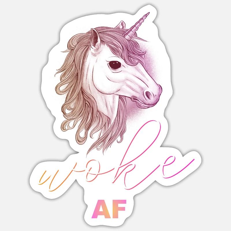 Autodérision : WOKE Sticker taille S (10 x 10 cm)