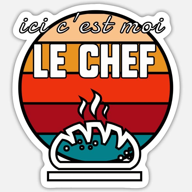 Le chef c’est moi Sticker taille S (10 x 10 cm)