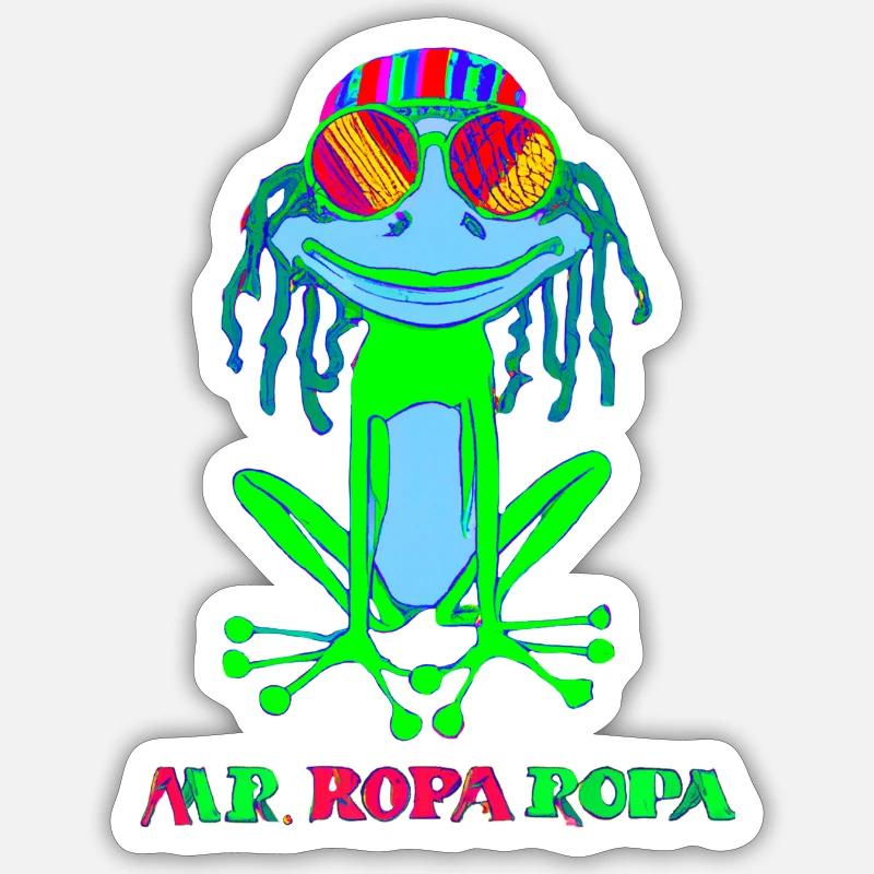 Mr. Ropa Ropa - Sticker Größe S (10 x 10 cm) - Mattweiß
