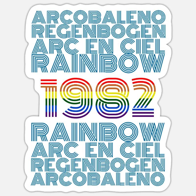 Year 1982 - Sticker size S (10 x 10 cm) - white matte