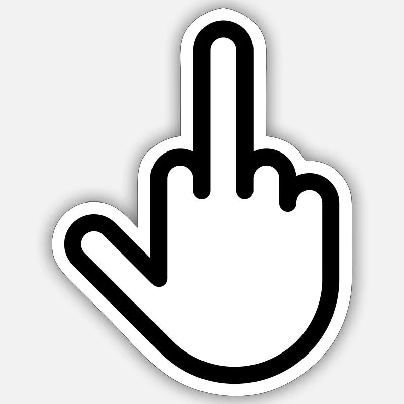 Mittelfinger Sticker Größe S (10 x 10 cm)