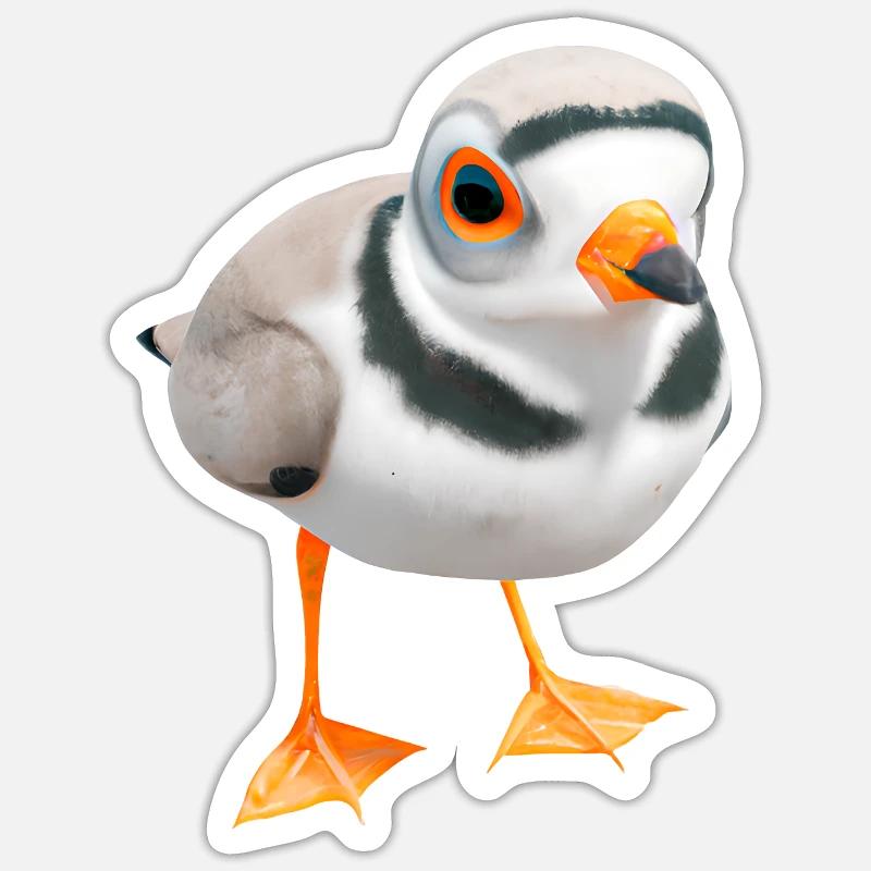 Yellow-footed plover - Sticker size S (10 x 10 cm) - white matte