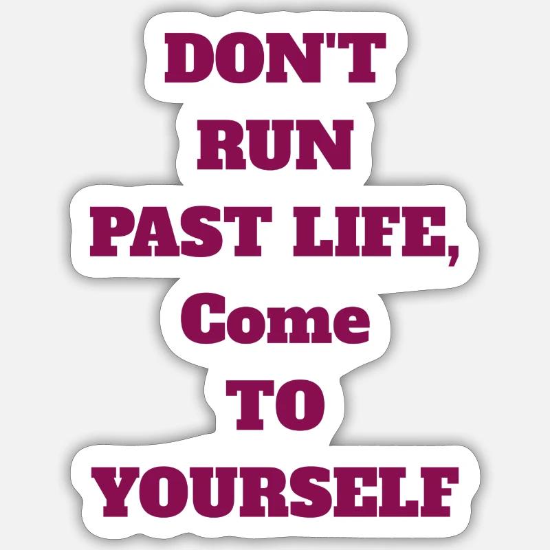 DON'T RUN.... - Sticker Größe S (10 x 10 cm) - Mattweiß