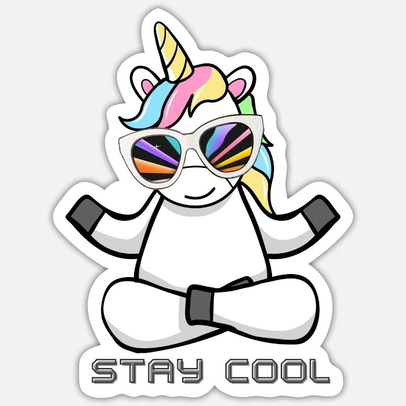 STAY COOL 3 - Sticker size S (10 x 10 cm) - white matte