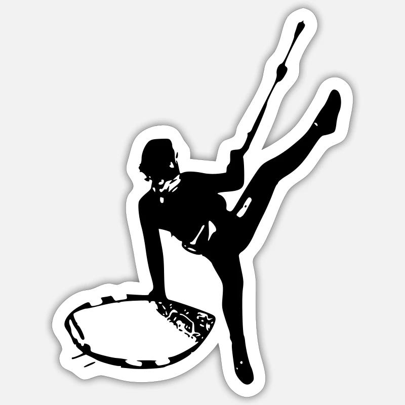 Kiter - Sticker Größe S (10 x 10 cm) - Mattweiß