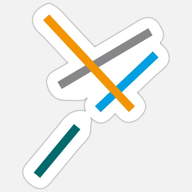 Minimal stripe design Sticker size S (10 x 10 cm)