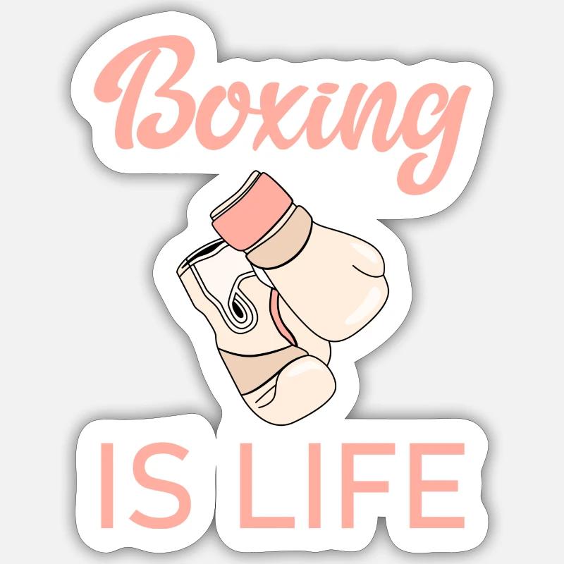 La boxe, c’est la vie Sticker taille S (10 x 10 cm)