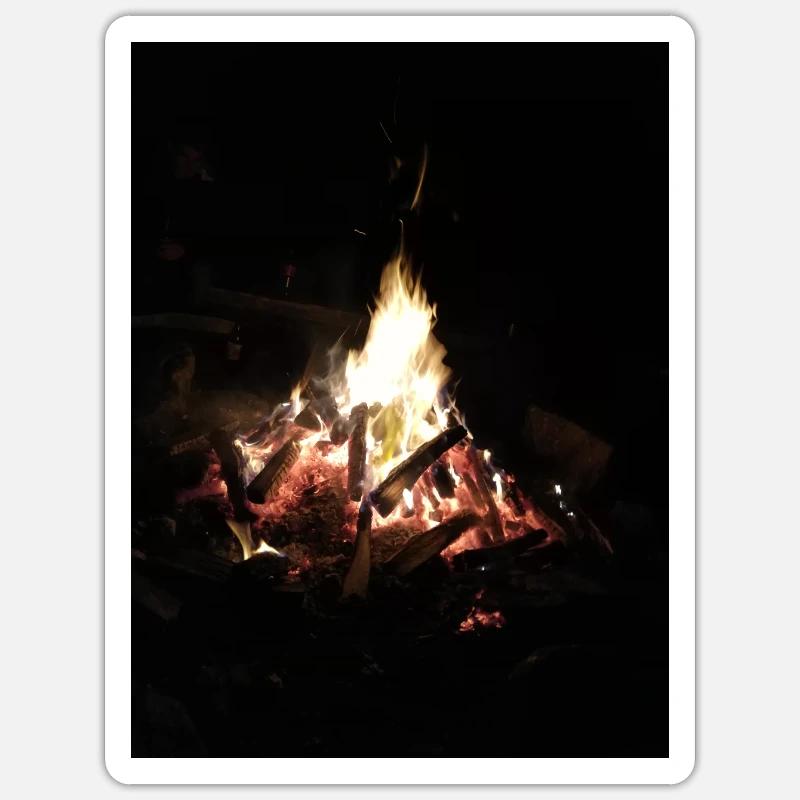 Feu de soirée Sticker taille S (10 x 10 cm)