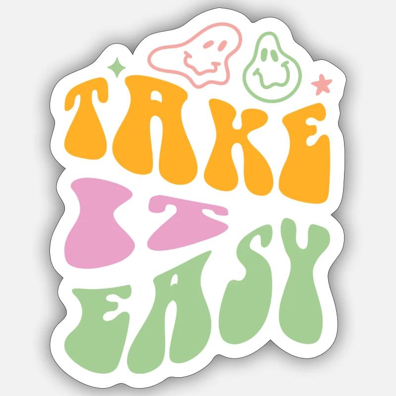Take it Easy Sticker Größe S (10 x 10 cm)