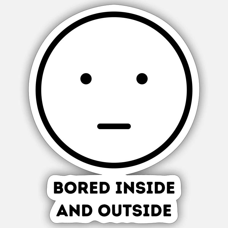 Bored inside and outside FACE Sticker Größe S (10 x 10 cm)