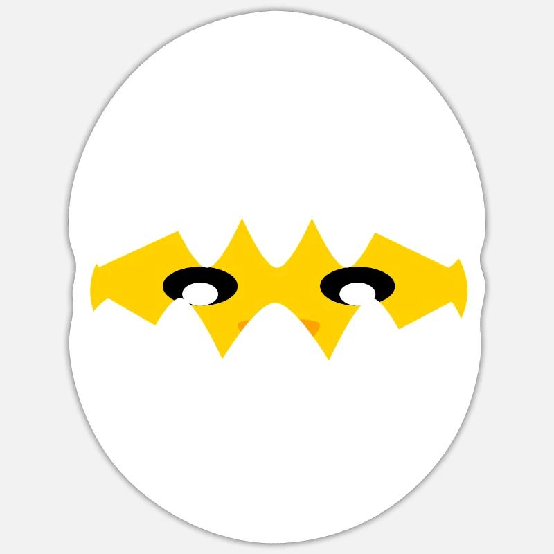 Poussin à couver - Sticker taille S (10 x 10 cm) - blanc mat