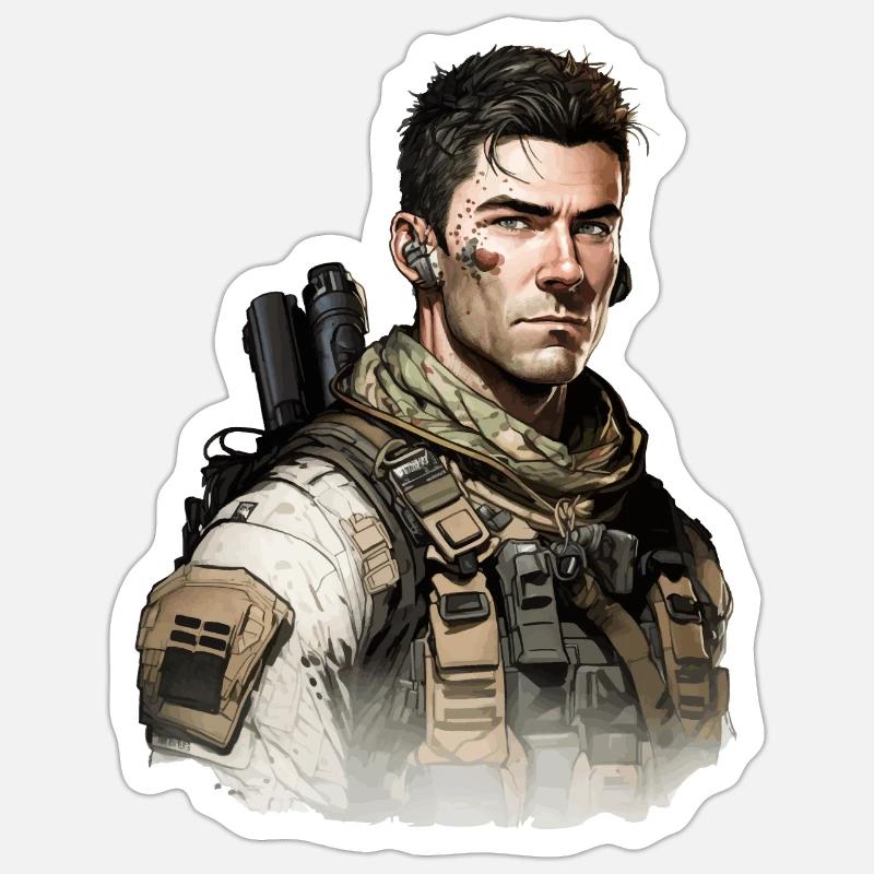 Secial Forces 2 Geschenk - Sticker Größe S (10 x 10 cm) - Mattweiß