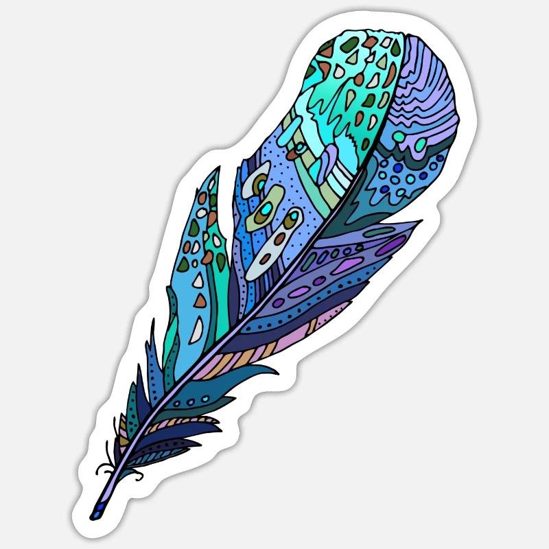 Feder Sticker Größe S (10 x 10 cm)