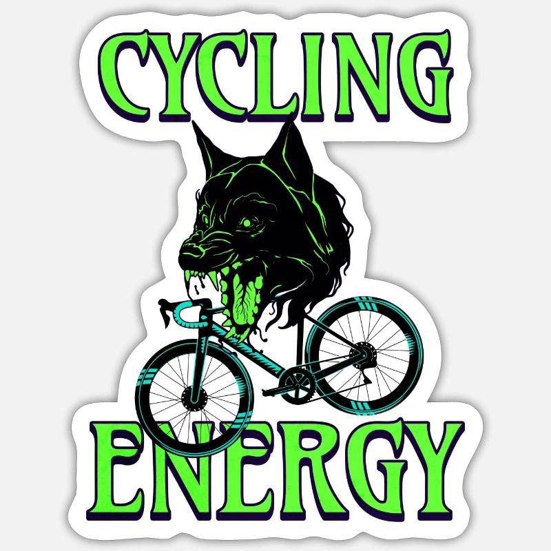 Énergie cyclable - Sticker taille S (10 x 10 cm) - blanc mat