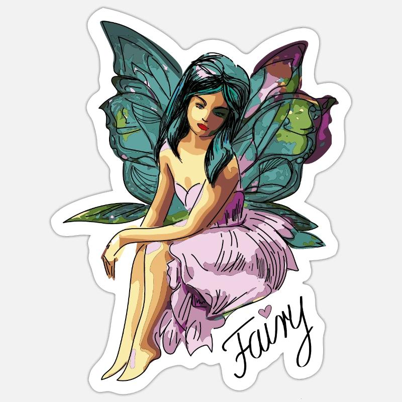 Fairy - Sticker size S (10 x 10 cm) - white matte