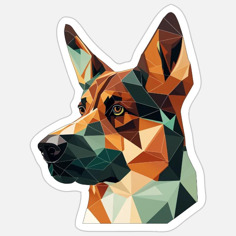 SCHÄFERHUND Sticker Größe S (10 x 10 cm)