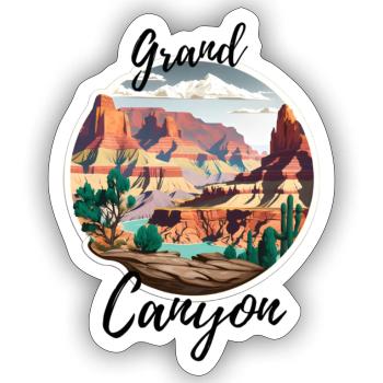 Grand Canyon - Sticker size S (10 x 10 cm) - white matte - Front