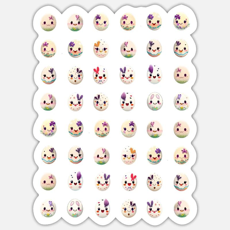 Colorful Easter Eggs Easter Egg Pattern Easter Sticker size S (10 x 10 cm)