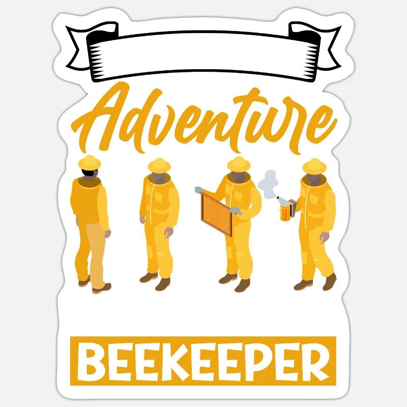 Imker Spruch - Sticker Größe S (10 x 10 cm) - Mattweiß