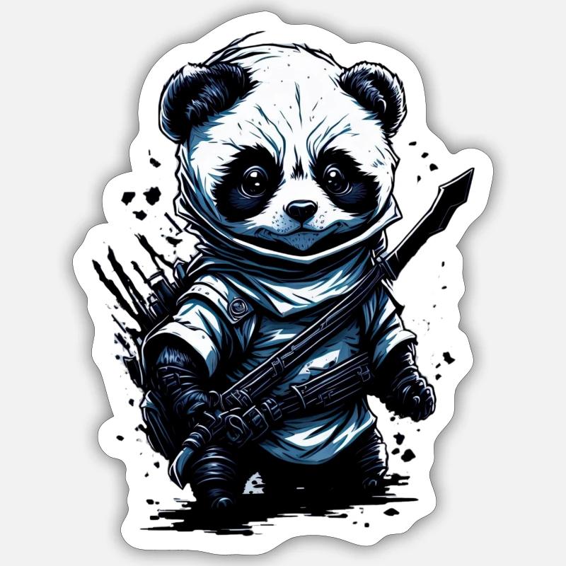 panda - Sticker Größe S (10 x 10 cm) - Mattweiß