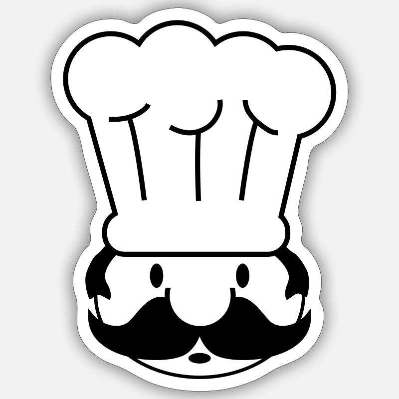 cuoco Sticker formato S (10 x 10 cm)