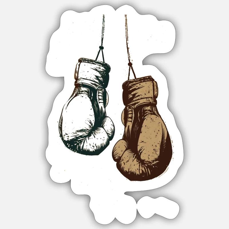 Gants de boxe suspendus à la conception des cordons Sticker taille S (10 x 10 cm)