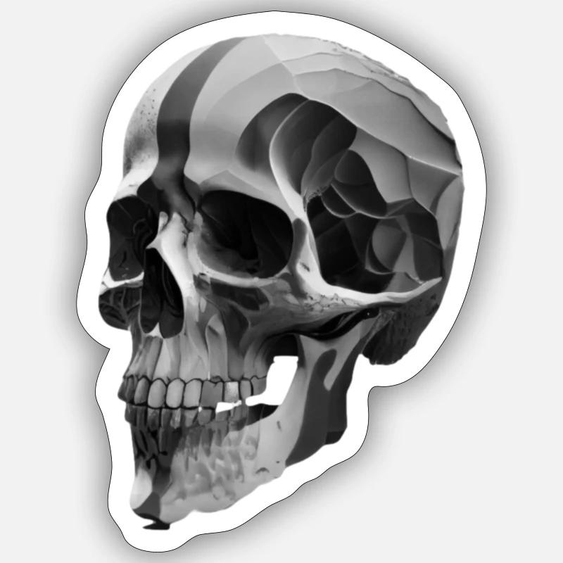 Head - Sticker size S (10 x 10 cm) - white matte