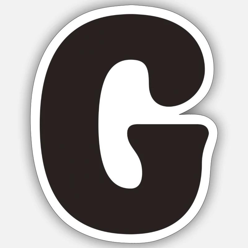 G - Sticker Größe S (10 x 10 cm) - Mattweiß