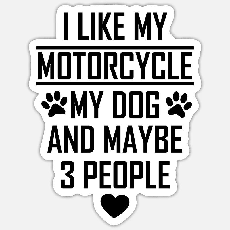 Chien Hund - Sticker taille S (10 x 10 cm) - blanc mat