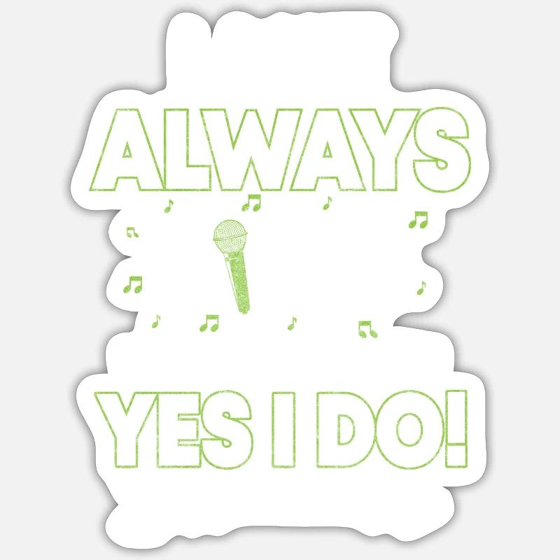 Chant Passion Partition Microphone - Sticker taille S (10 x 10 cm) - blanc mat