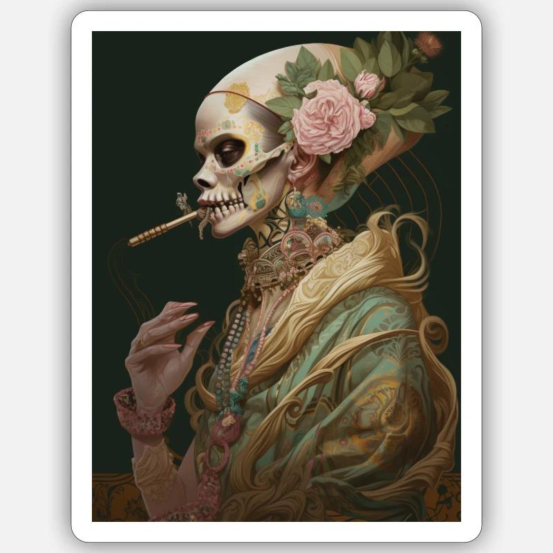 ghotic class - Sticker taille S (10 x 10 cm) - blanc mat