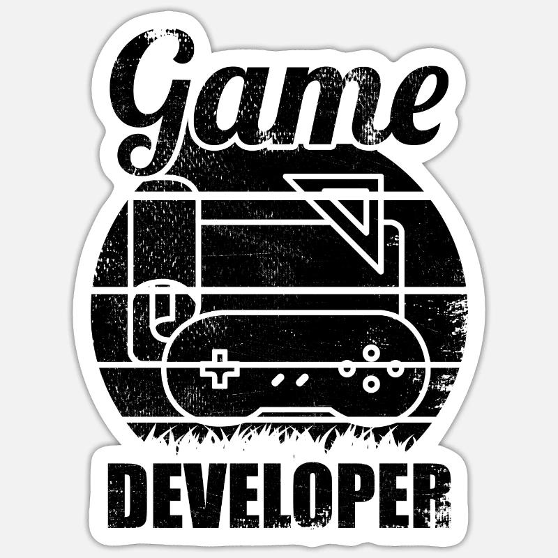 Funny game developer Sticker size S (10 x 10 cm)