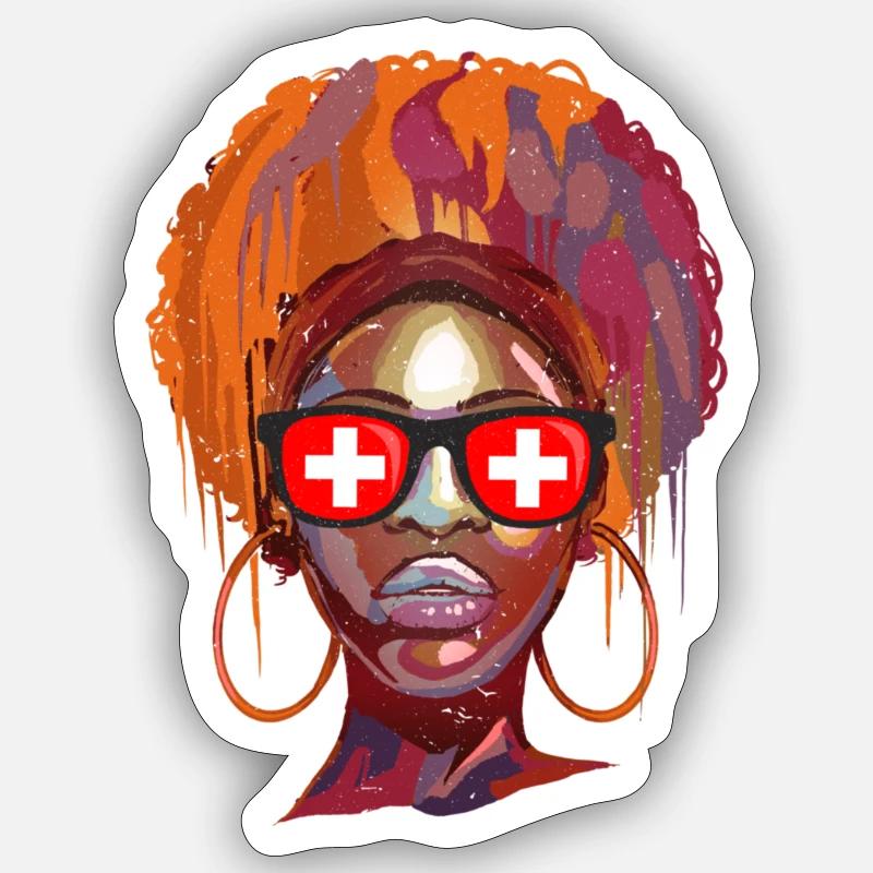 Suisse le plus beau pays - Sticker taille S (10 x 10 cm) - blanc mat
