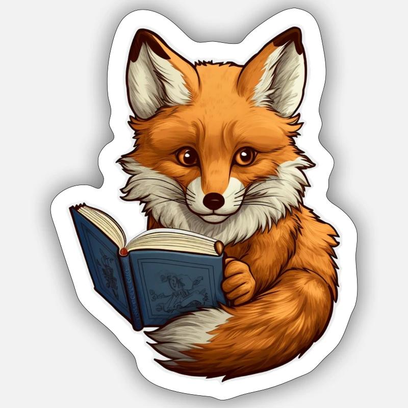 Bücherfuchs Sticker Sticker Größe S (10 x 10 cm)