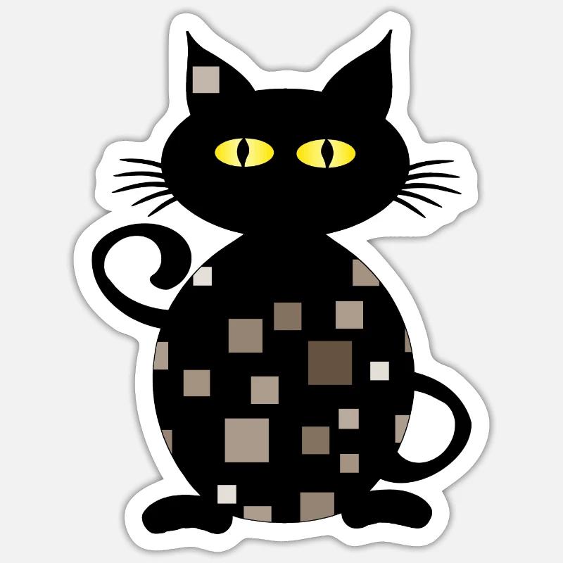 Cat - Sticker size S (10 x 10 cm) - white matte