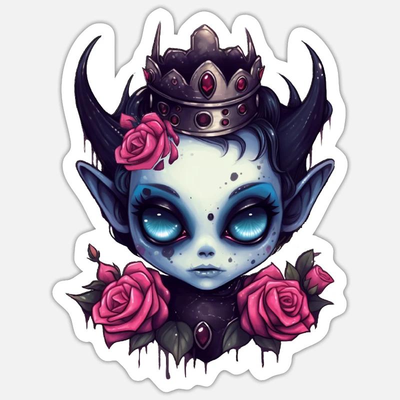 Gothic-Alien-Vampire Sticker size S (10 x 10 cm)