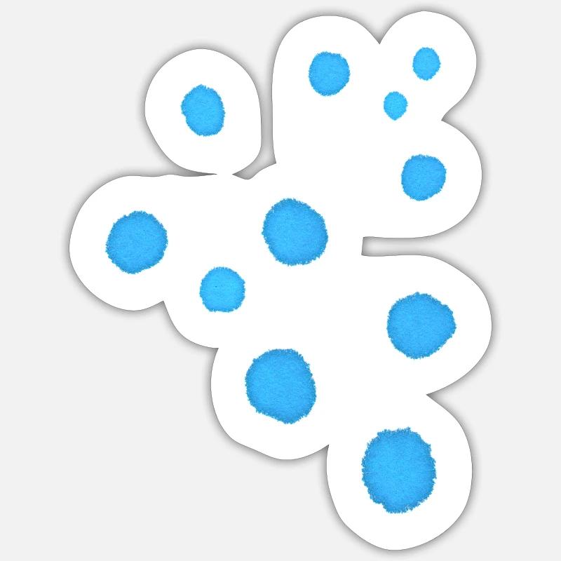 Punkte Ornament Muster - Sticker Größe S (10 x 10 cm) - Mattweiß