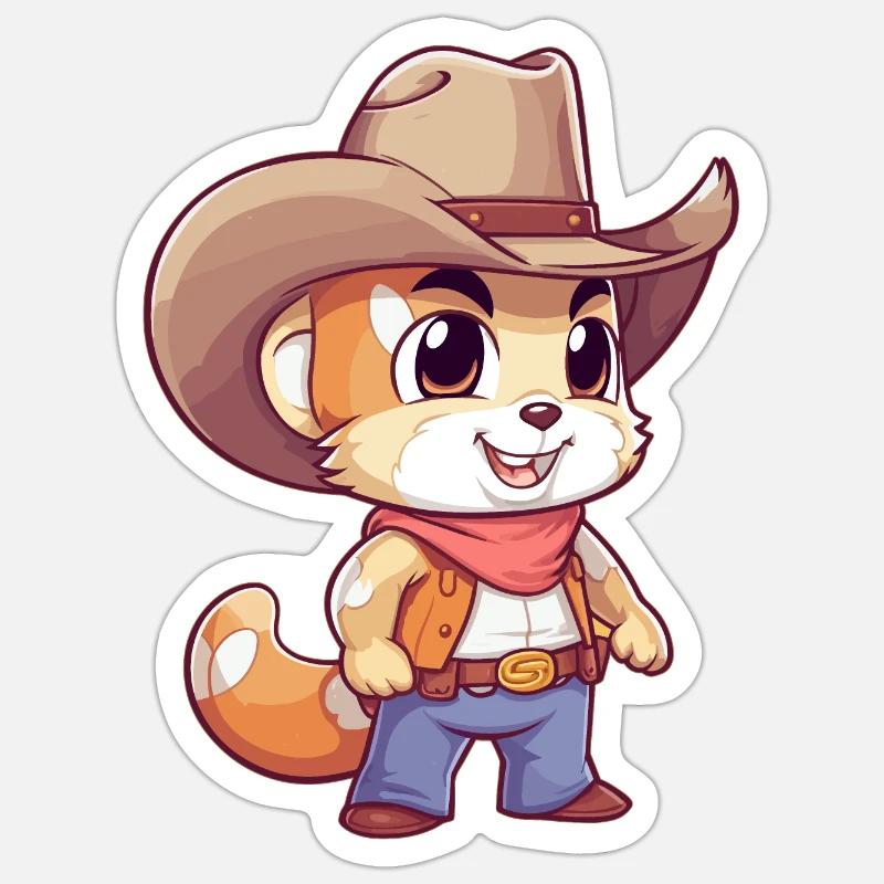 Wild West Nut Hunter - Sticker size S (10 x 10 cm) - white matte