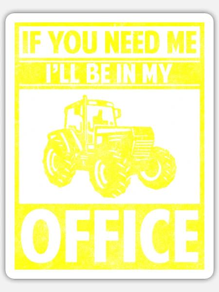 Bauer Anbau Acker Fahrzeug - Sticker Größe S (10 x 10 cm) - Mattweiß