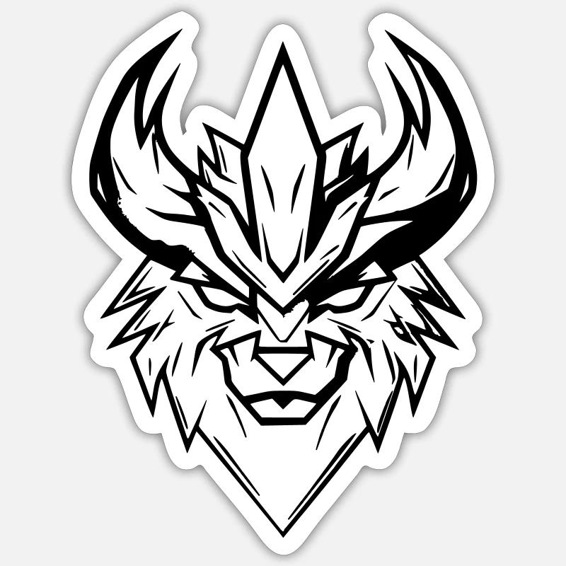 Leothon - Sticker Größe S (10 x 10 cm) - Mattweiß
