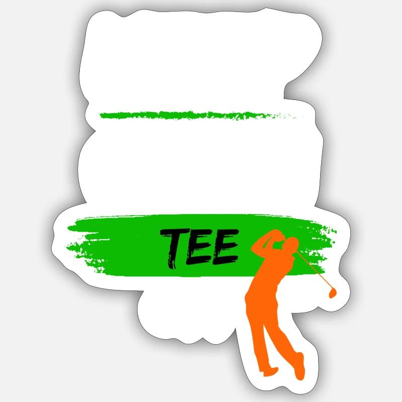 Keep Calm & Tee Off Sticker size S (10 x 10 cm)