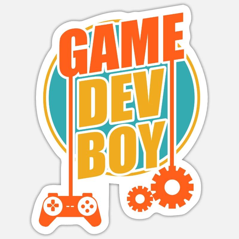 Game Developer Boy - Sticker size S (10 x 10 cm) - white matte