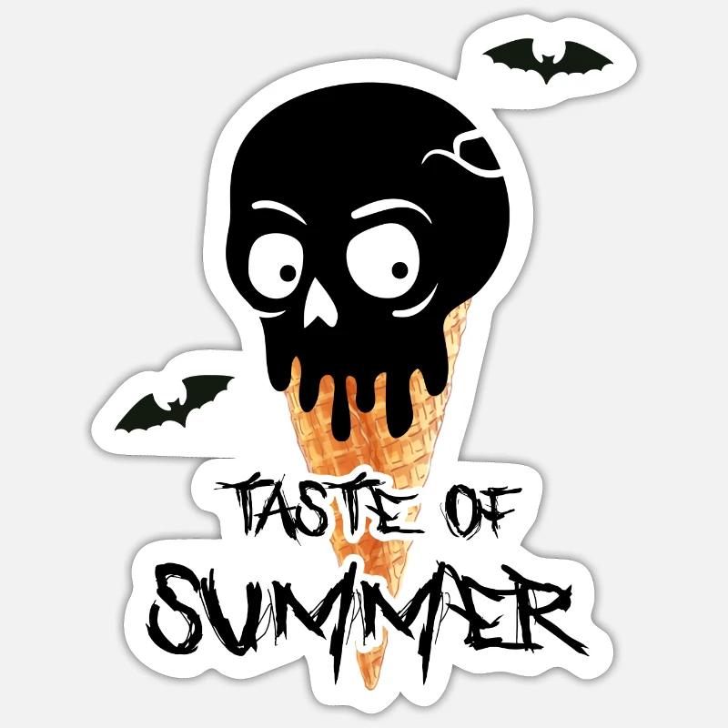 Gothic Ästhetik schwarzer Sommer dark wave Sticker Größe S (10 x 10 cm)