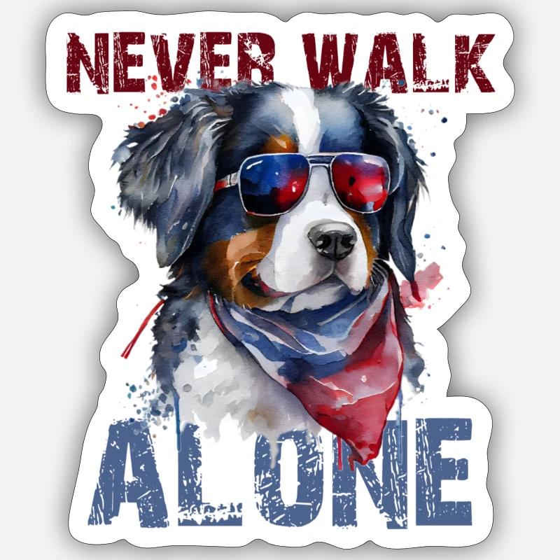 Bouvier bernois - Sticker taille S (10 x 10 cm) - blanc mat