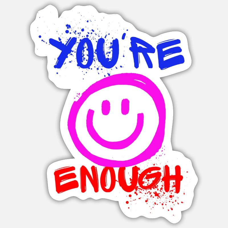 Vous êtes assez! - Sticker taille S (10 x 10 cm) - blanc mat