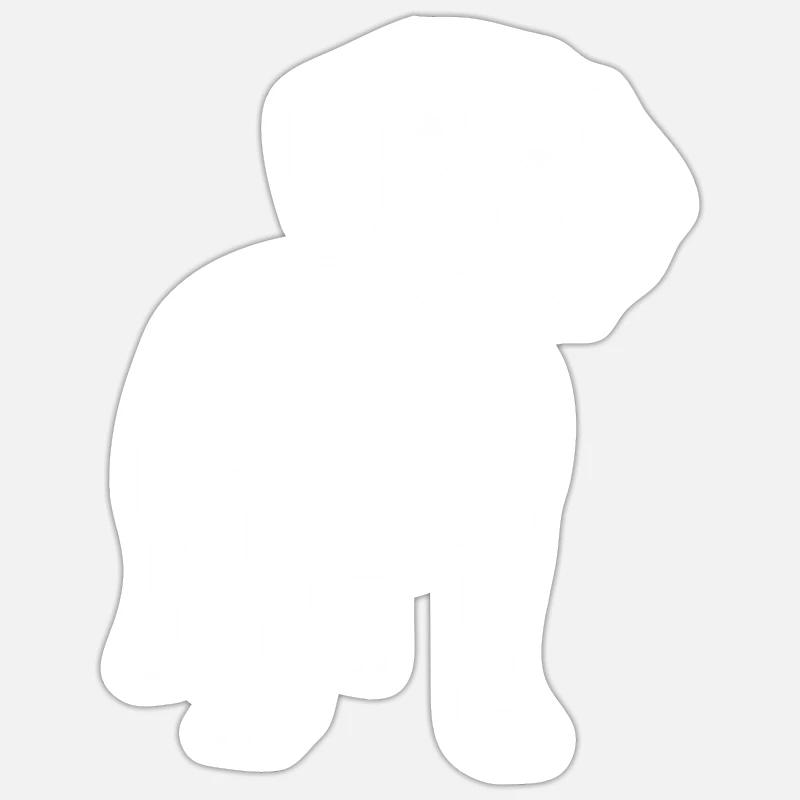 Dackel - Sticker Größe S (10 x 10 cm) - Mattweiß