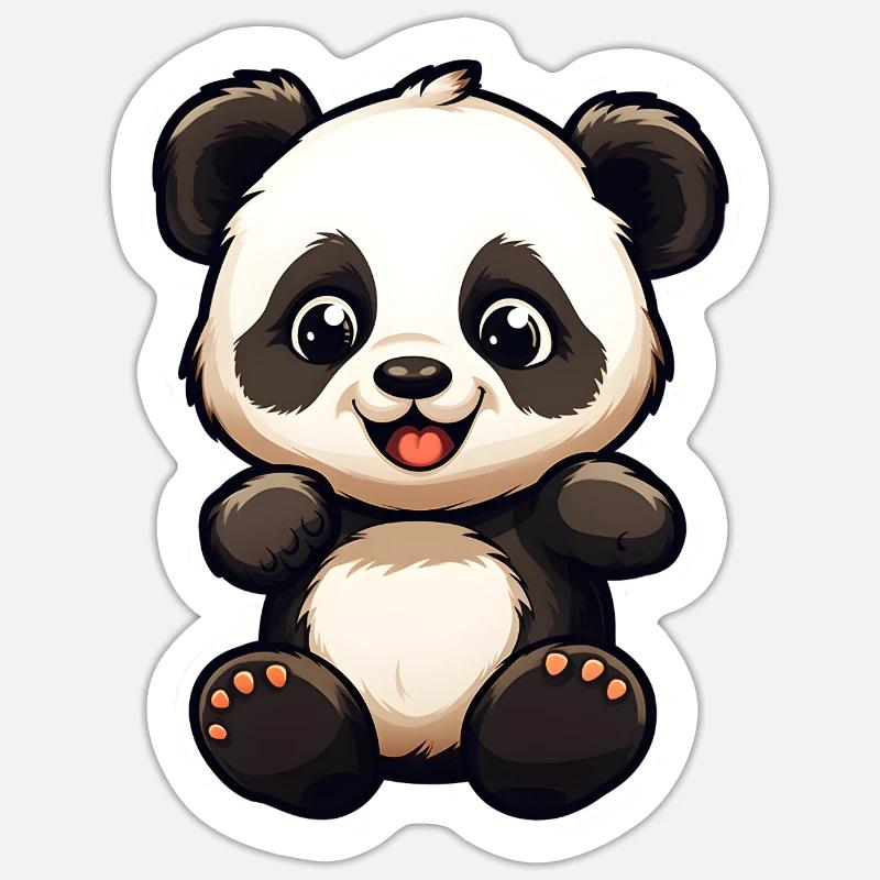 be a Panda - Sticker size S (10 x 10 cm) - white matte